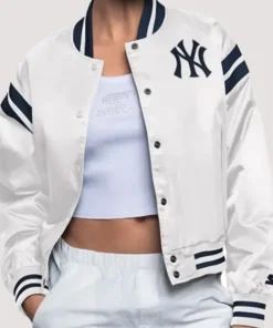 New York Yankees White Starter Varsity Jacket