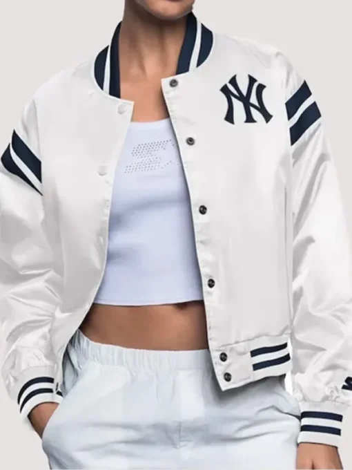 New York Yankees White Starter Varsity Jacket