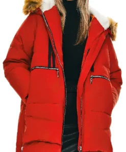 North of North 2025 Red Hood Puffer Coat