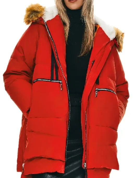 North of North 2025 Red Hood Puffer Coat