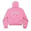 Paris France Zip Up Pink Hoodie