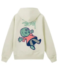 Stussy Dollie White Zip Up Hoodie