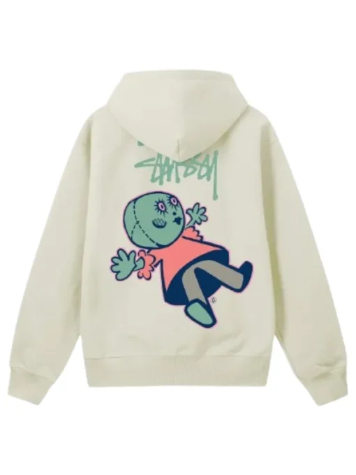 Stussy Dollie White Zip Up Hoodie