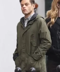 The Amateur 2025 Rami Malek Green Jacket