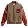 The Voice S27 Michael Buble Burgundy And Grey Varsity Jacket