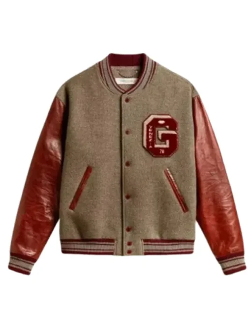 The Voice S27 Michael Buble Burgundy And Grey Varsity Jacket