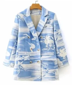 The Voice S27 Nell Simmons Blue and White Blazer