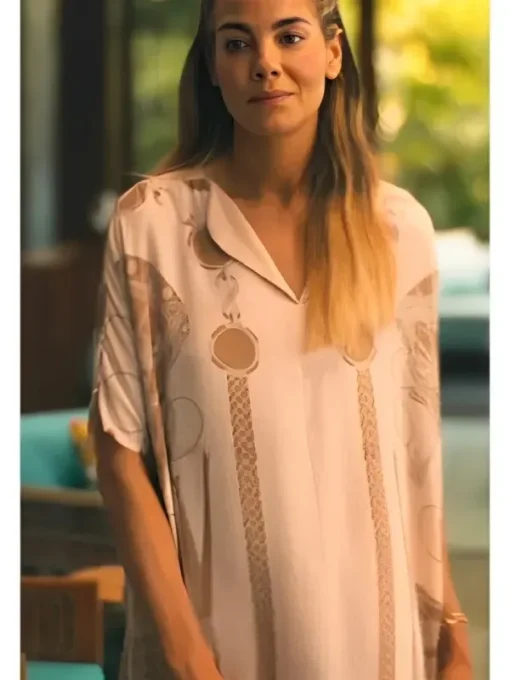 The White Lotus S03 Michelle Monaghan Printed Long Dress