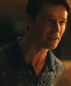 The White Lotus S03 Patrick Schwarzenegger Medallion Print Shirt