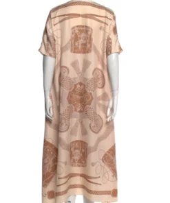 The White Lotus S3 Michelle Monaghan Printed Long Dress Back