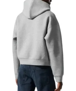 Weekday Simon Scuba Zip Grey Hoodie