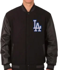 Dodgers Black Jacket Varsity