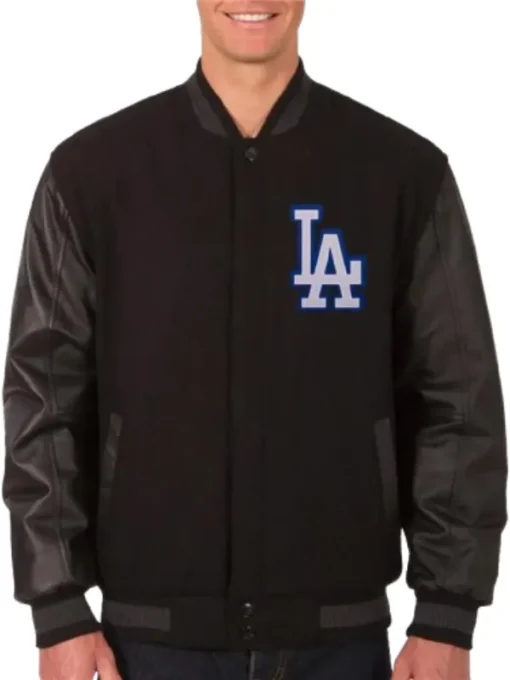 Dodgers Black Jacket Varsity