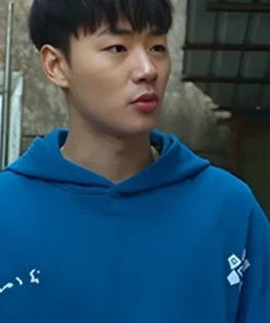 Go Hyun-tak TV-Series Weak Hero S02 Lee Min-Jae Blue Hoodie