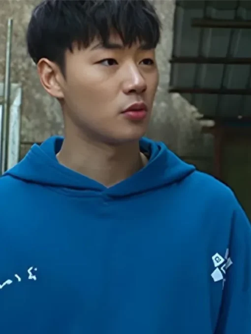 Go Hyun-tak TV-Series Weak Hero S02 Lee Min-Jae Blue Hoodie