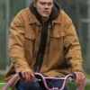 Locked 2025 Bill Skarsgard Brown Jacket