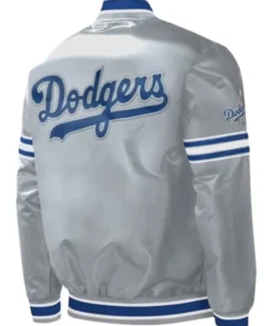 Los Angeles Dodgers Full Snap Jacket Grey