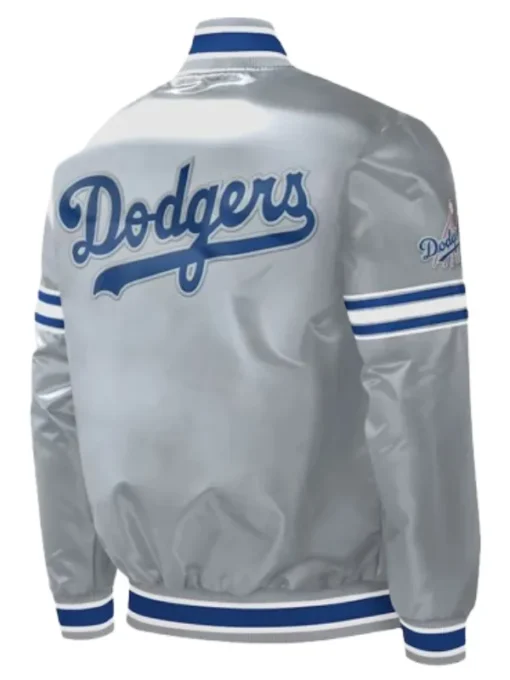 Los Angeles Dodgers Full Snap Jacket Grey