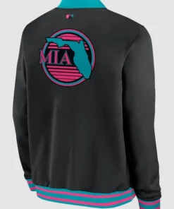 Miami Marlins Nike City Connect Bomber Black Jacket