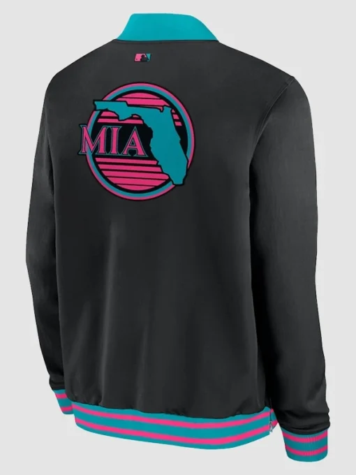 Miami Marlins Nike City Connect Bomber Black Jacket