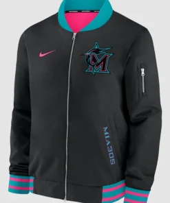 Miami Marlins Nike City Connect Bomber Jacket