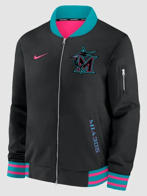 Miami Marlins Nike City Connect Bomber Jacket