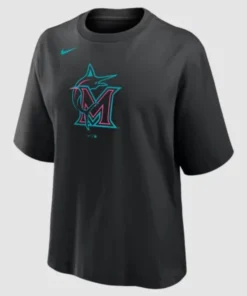 Miami Marlins Nike City Connect Logo Boxy T-Shirt
