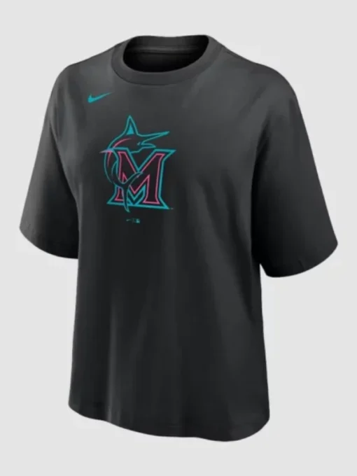 Miami Marlins Nike City Connect Logo Boxy T-Shirt