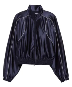 Scarlett Johansson Blue Track Jacket