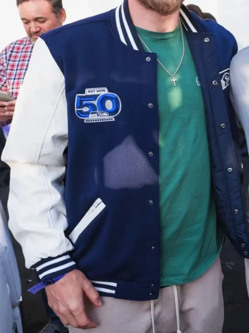 Seattle Seahawks 50th Season Jacket Blue White