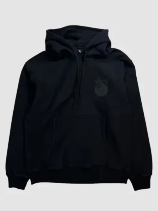 Stussy 8 Ball Pigment Dyed Black Hoodie
