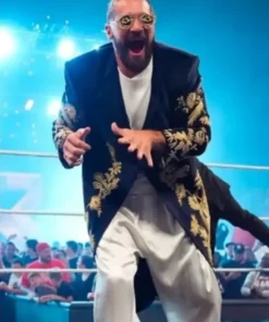 WWE RAW Seth Rollins Golden Peacock Trench Coat