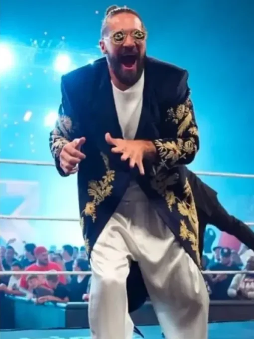 WWE RAW Seth Rollins Golden Peacock Trench Coat