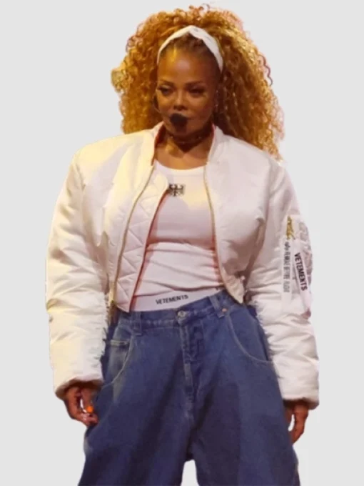 American Music Awards 2025 Janet Jackson White Cropped Jacket