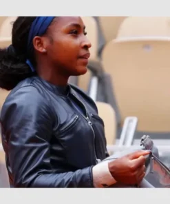 American Tennis Player Coco Gauff Custom Leather Jacket