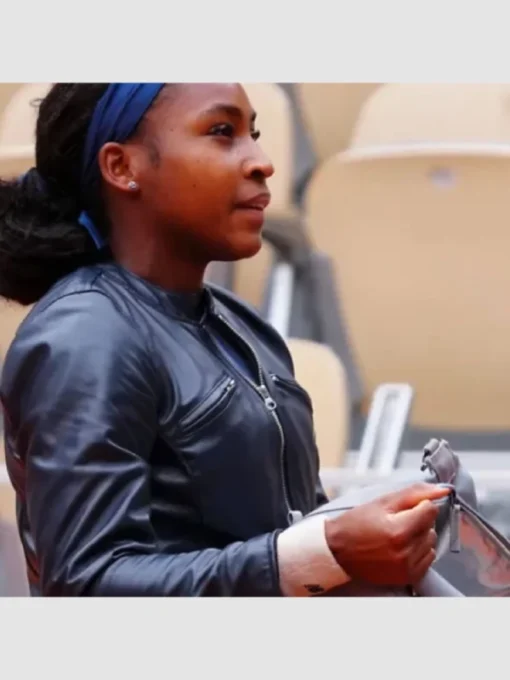 American Tennis Player Coco Gauff Custom Leather Jacket