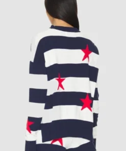 Love Hotel S01 Shannon Beador Red Stars Striped Blue And White Sweater
