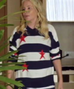 Love Hotel S01 Shannon Beador Red Stars Striped Sweater