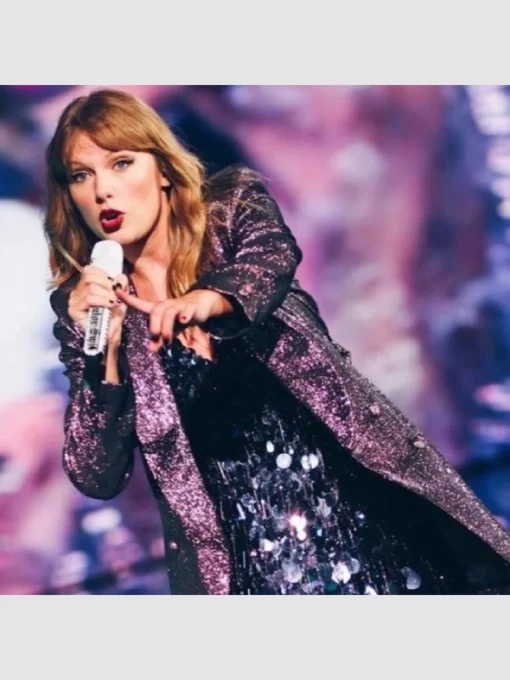 Reputation Tour Getaway Car Taylor Swift Black Sequin Coat
