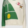 Sweet Magnolias S4 Heather Headley Pickleball Green And White Sweater