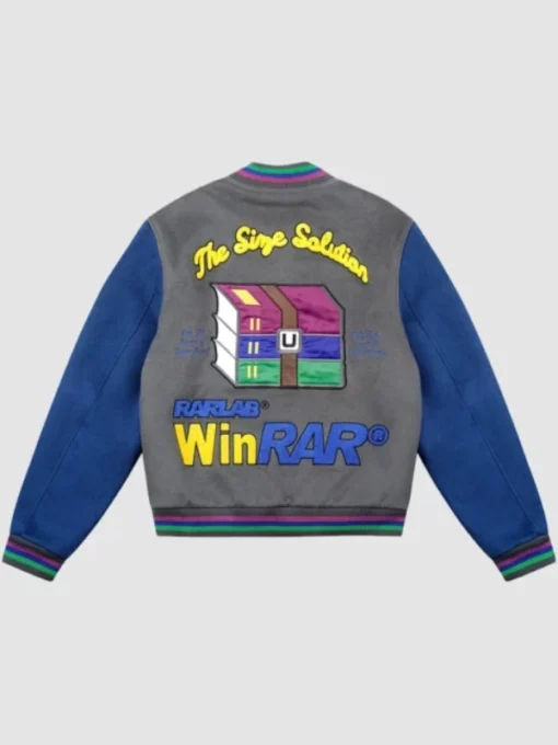 Tern x WinRAR Varsity Grey and Blue Jacket