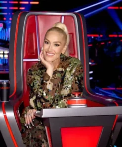 The Voice Gwen Stefani Embellished Camo Jacket