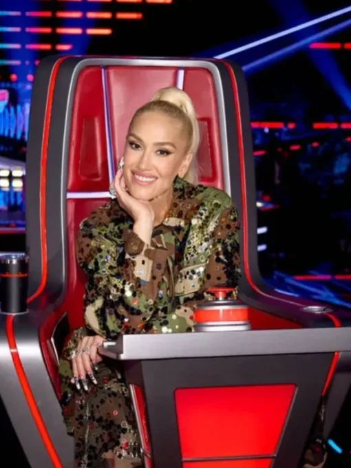 The Voice Gwen Stefani Embellished Camo Jacket