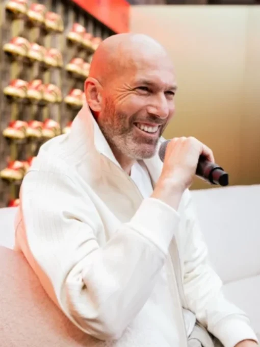 Zinedine Zidane White Adidas Jacket
