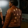 Ballard S01 Courtney Taylor Star Leather Brown Jacket