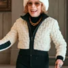 Nine Perfect Strangers Christine Baranski Bomber Jacket Cream