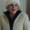 Nine Perfect Strangers Christine Baranski Cream Bomber Jacket