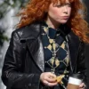 Poker Face S02 Natasha Lyonne Leather Coat Black