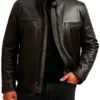 Sullivans Crossing S03 Cal Jones Leather Jacket Black