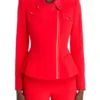 The View 2025 Joy Behar Red Moto Leather Jacket